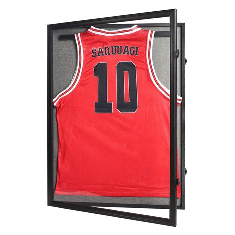 Pkhror Jersey Frame Display Case Large Lockable Sports Jersey Frame