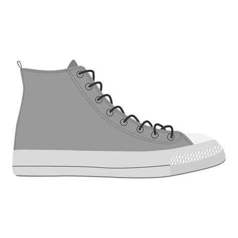 Men shoes high top sneakers isolated. Male man season shoes icons ...