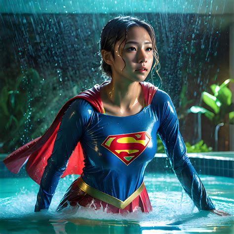 Asian Supergirl Gets Drenched By Zsthegeeky On Deviantart