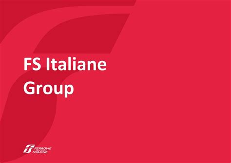 FS Italiane Group Company Profile 2020 By Ferrovie Dello Stato Italiane