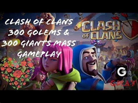 Clash Of Clans Golems Giants Mass Gameplay Youtube