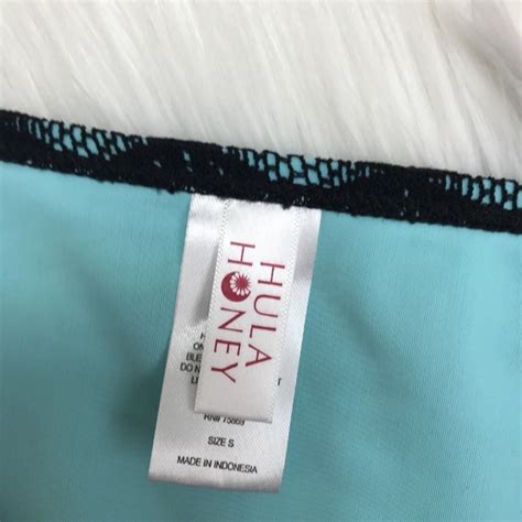 Hula Honey Swim Hula Honey Bikini Bottom Black Crochet Overlay S Poshmark