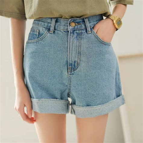 Summer New Large Size Loose Was Thin Wide Leg Denim Shorts Female High