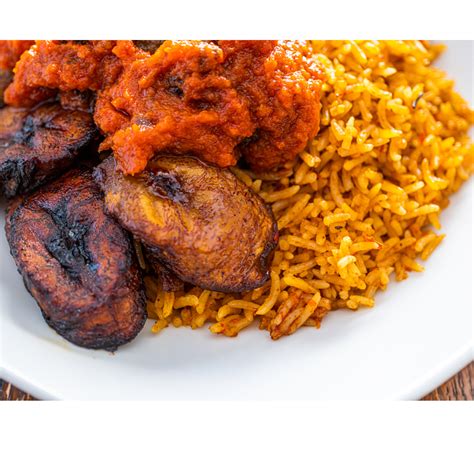 Jollof rice, plantain, & coleslaw | My Place Bar & Restaurant