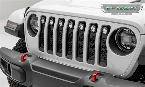 Jeep Gladiator, JL ZROADZ Grille, Black, 1 Pc, Insert with (7) 2" LED ...