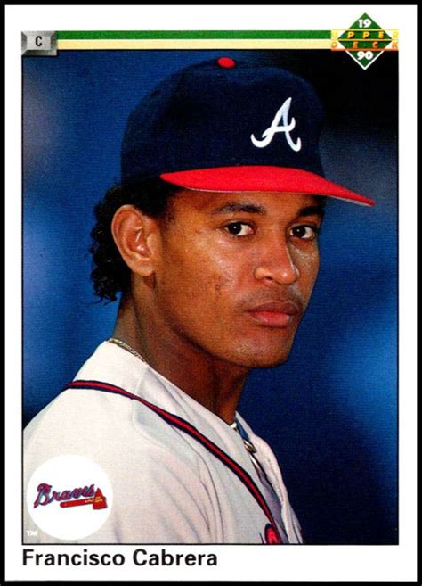 1990 Upper Deck 64 Francisco Cabrera Vg Atlanta Braves Under The