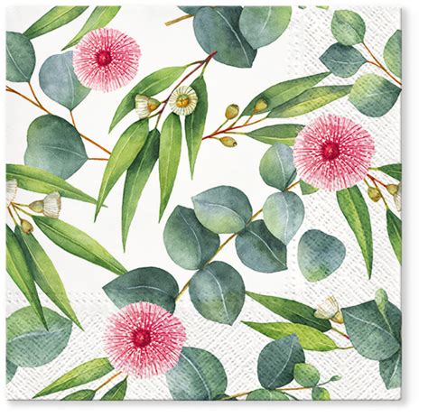 Serwetki Tissue 3 Warstwowe 33 X 33 Decor LEAVES OF EUCALYPTUS