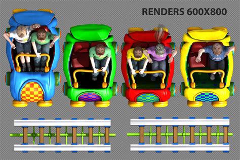 Artstation Roller Coaster Game Assets