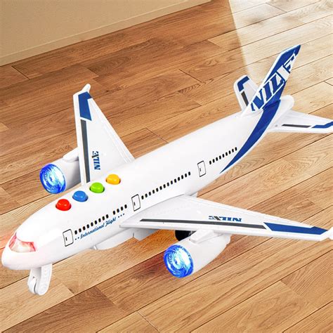 Bump and Go Airplane Toy – Toy Airplane with 4D Lights – Kids Airplane