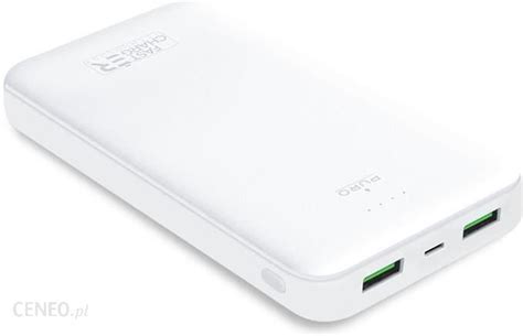 Powerbank Puro White Fast Charger 20000mAh 2xUSBA 1xUSBC Biały