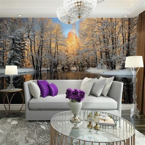 20 Living Rooms With Beautiful Wall Mural Designs