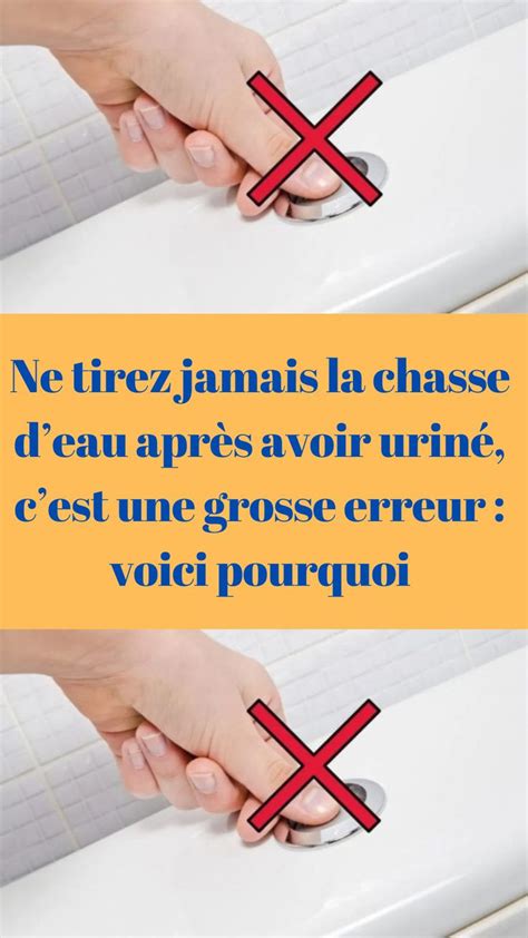 Ne Tirez Jamais La Chasse Deau Apr S Avoir Urin Cest Une Grosse