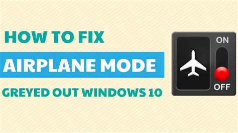 How To Fix Airplane Mode Grayed Out Windows Youtube