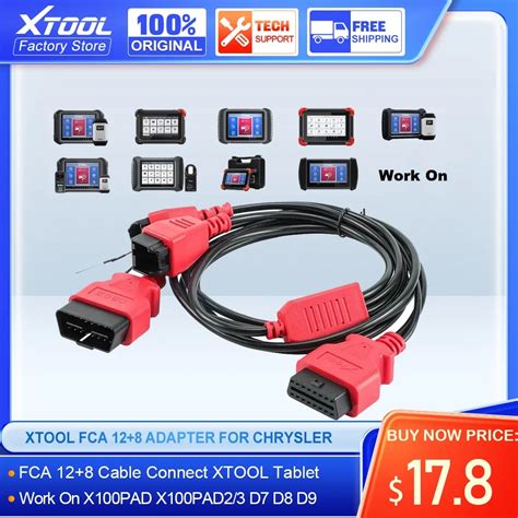 XTOOL FCA 12 8 Cable Adapter For Chrysler For Fiat For Jeep Work With