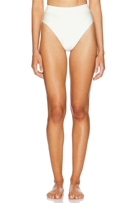 Patbo High Leg Bikini Bottom In Ivory Revolve