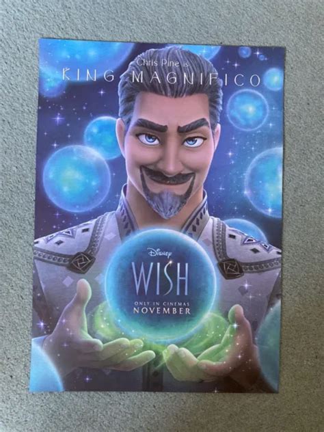 Wish Disney Promotional Movie Poster King Magnifico Chris Pine Eur 231