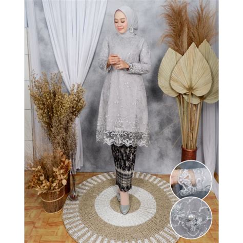 Jual Stelan Kebaya Tile Tunik Set Kebaya Tulle Tille Attalita Kebaya