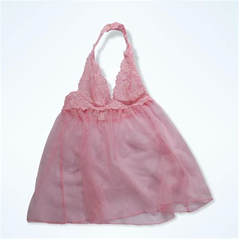 Light Pink Victorias Secret Sheer Lace Lingerie Depop