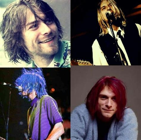 Different Hair Colours Of Kurt Cobain Really Like The Blue And The