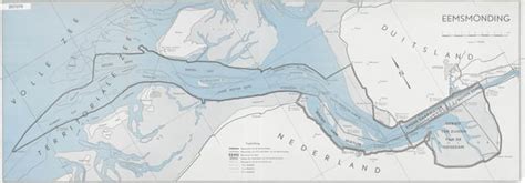 Disputed border between Germany and the Netherlands at the mouth of the ...