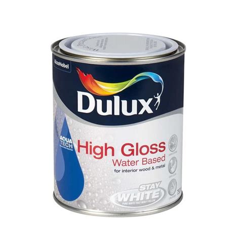 Dulux 750ml High Gloss Water Based Brillant White 5164529 Heavins Ie