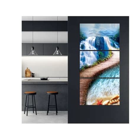 Kit Quadro Decorativo Vertical Surrealismo Cachoeira Ponte Shopee Brasil