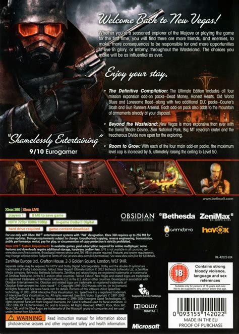 Fallout New Vegas Ultimate Edition Box Shot For Pc Gamefaqs