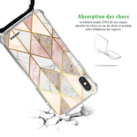 Evetane Coque iPhone X Xs anti choc souple avec angles renforcés