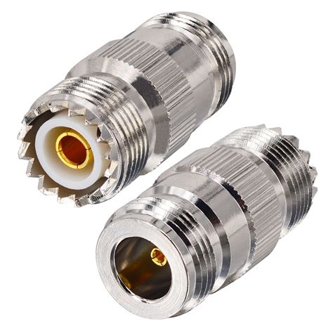 BOOBRIE 2PCS N Female To UHF Female SO 239 Connector RF Coaxial Adapter