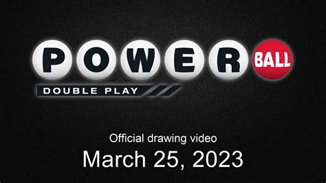 Powerball Double Play drawing for March 25, 2023