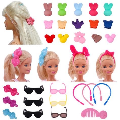 Cute Colorful Flower Small Hair Claws Sweet Hairpins Fashion Clips Glasses Headset For Barbies