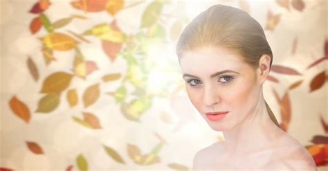 Autumn Leaves With Red Haired Nude Woman By Wavebreakmedia Vectors Illustrations With