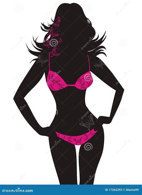 Woman In Bikini Vector Illustration Stock Vector Illustration Of