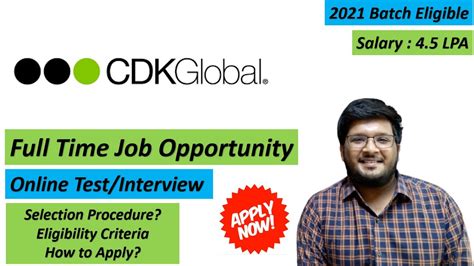 Cdk Global Off Campus Recruitment Salary Lpa Youtube