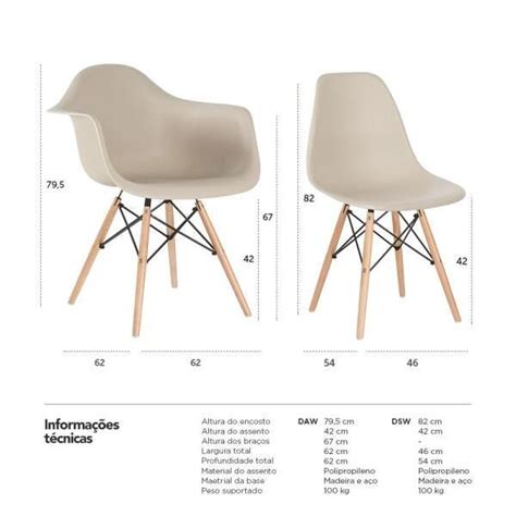 Kit Cadeiras Eames Daw Bra Os Cadeiras Eiffel Dsw Nude Madeiramadeira