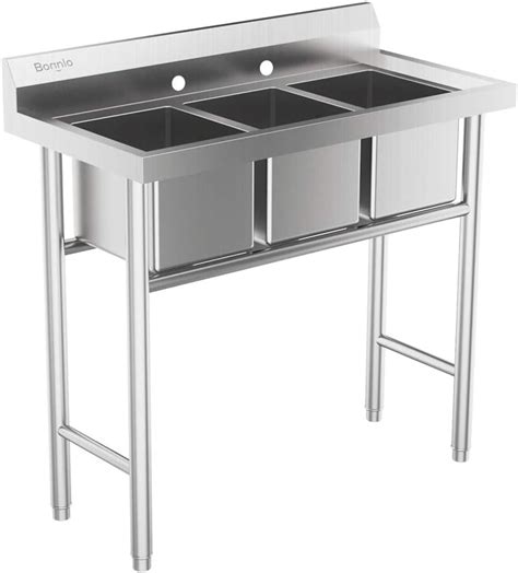 Bonnlo Commercial Sink Hand Washing Basin Stainless Steel Hand Sink