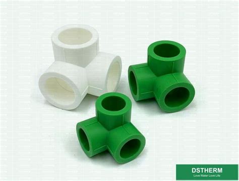 Plastic Ppr Equal Cross Pipe Fittings For Cold Hot Water Supplying