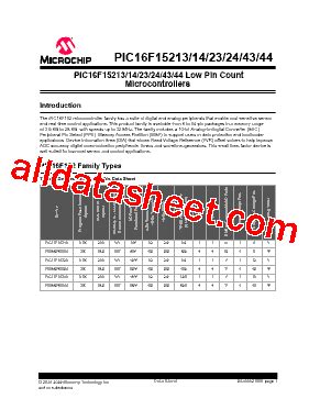 PIC16F15213T E SS Datasheet PDF Microchip Technology