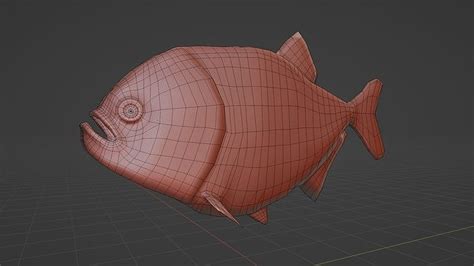 Piranha Low Poly Fish 3D Model CGTrader