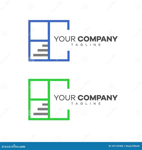 Modern and Professional Window Company Logo Design Stock Vector