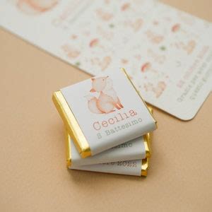 Cioccolatino Personalizzato Con Segnalibro Per Battesimo Bambino Con