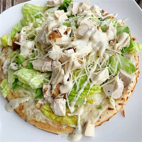 Chicken Caesar Salad Pizza Da Stylish Foodie Recipe In 2024