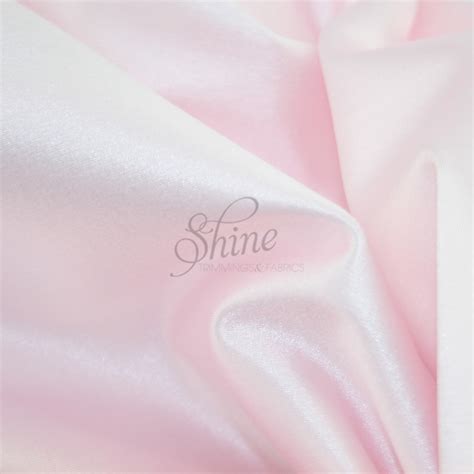 Stretch Satin Pale Pink Shine Trimmings And Fabrics