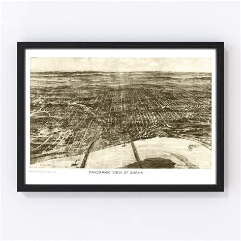 Vintage Map of Omaha, Nebraska 1906 by Ted's Vintage Art