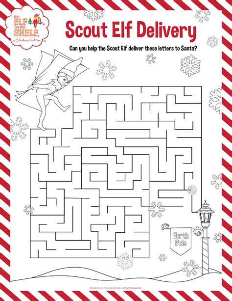 Free Printable Elf On The Shelf Activities