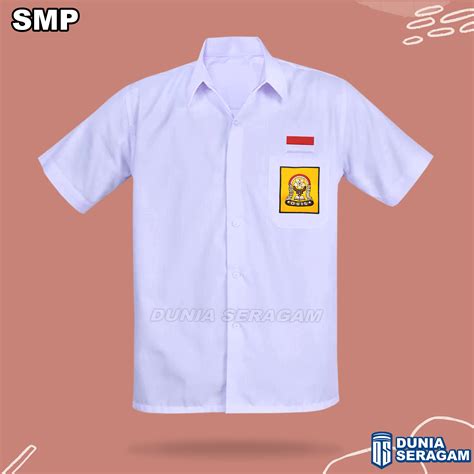 Seragam Sekolah Baju Putih Coklat Pramuka Smp Sma Smk Lengan Pendek