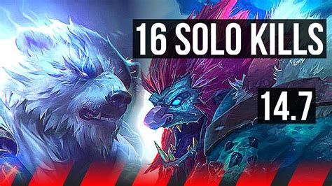 Volibear Vs Trundle Top Solo Kills K Dmg Games Godlike