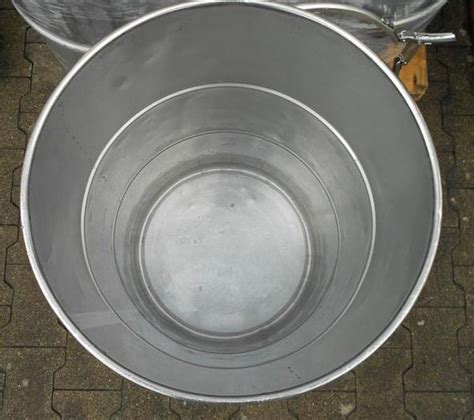 Used X 15057 D Stainless Steel Drums MÜLLER with Lid 100 litres for