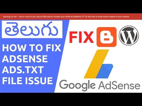 How To Fix Adsense Ads Txt File Issue For Blogger Wordpress Websites