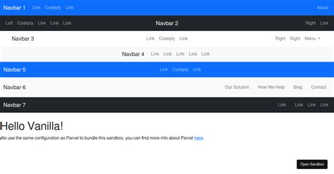 Bootstrap Navbar Codesandbox